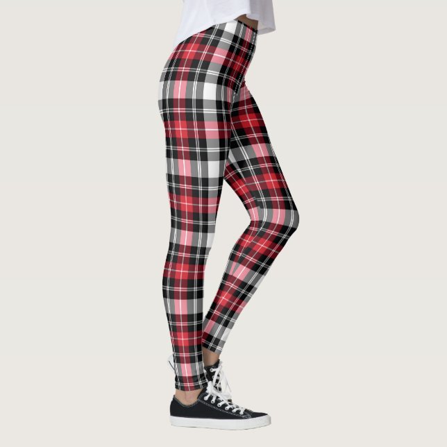 Leggings Jour de Noël noir rouge blanc (Droite)