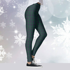 Leggings Jour de Noël vert Plaid Tartan Yoga