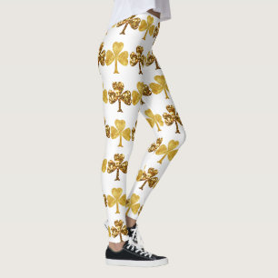 Leggings Jour des cool de Shamrock irlandais Gold