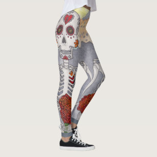 Leggings Jour des légendes des femmes du squelette mort