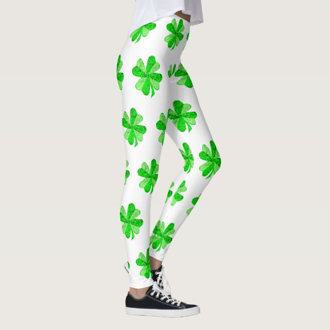 Leggings Jour du cool Green Irish Shamrock Clover Patricks (Droite)