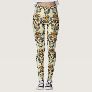 Leggings Jour du crâne de sucre mort (Dia de Muertos)