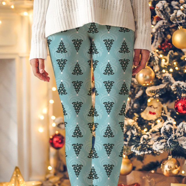 Leggings Jour férié de Noël bleu Motif (Créateur téléchargé)