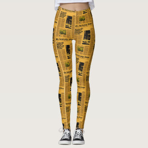Leggings Journal étranger vintage avec publicité automobile