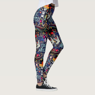 Leggings Journée Dia De Los Muertos De L'Halloween Morte