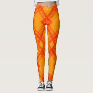 Leggings Joyeux Chèques Rouge & Jaune/Orange