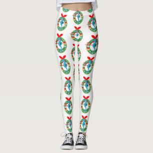 Leggings joyeux hippocampe de noël