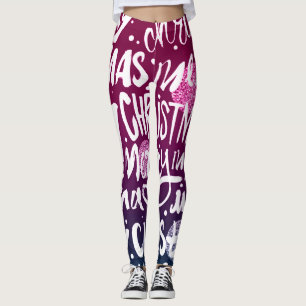 Leggings Joyeux Motif typographique de Noël