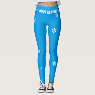 Leggings Joyeux Noël Bleu Flèches blanches