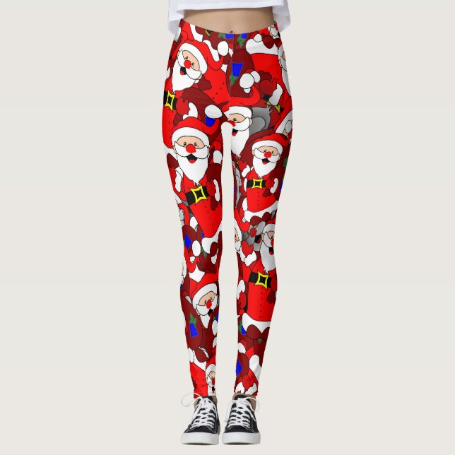 Leggings Joyeux Noël Père Noël (Devant)