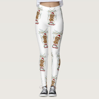 Leggings Joyeux Paw-lidays Noël Cockapoo Design
