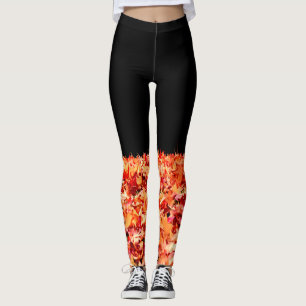 Leggings Juste à temps pour l'automne - Feuilles de l'érabl