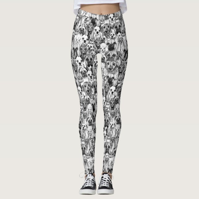 Leggings juste chiens (Devant)