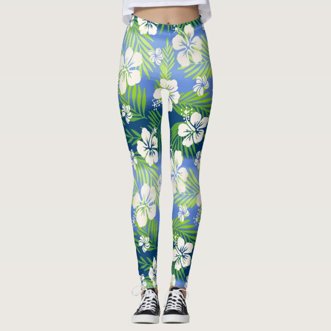 Leggings Kalani Tie Dye Blend Tropical Hibiscus (Devant)