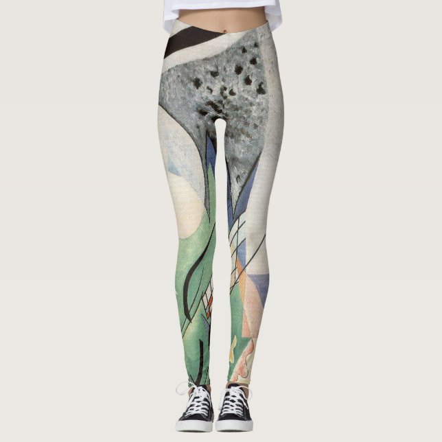 Leggings Kandinsky Green Composition 1923 Art Déco (Devant)
