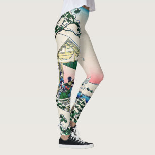 Leggings Katsushika Hokusai - Maison de thé à Koishikawa