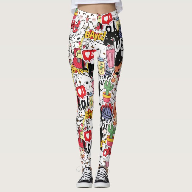 Leggings kawaii funny pet design - cute animal lover  (Devant)
