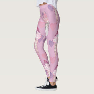 Leggings Kawaii Marshmallow & Motif de crème glacée