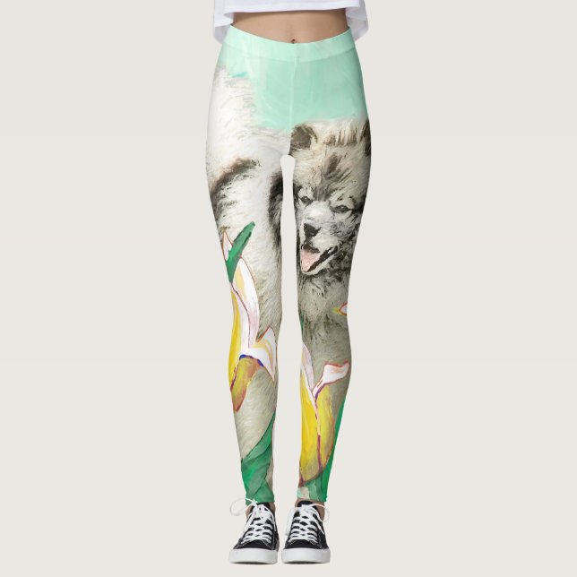 Leggings Keeshony in Tulips Peinture mignonne Original Chie (Devant)