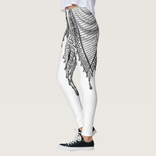 Leggings Keffiyeh Écharpe palestinienne tissu traditionnel
