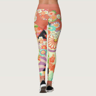 Leggings Kimono PixDezines/Pies/Fleurs de cerisiers