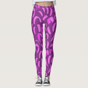 Leggings Kitesurf à thème pourpre et rose cerf-volant