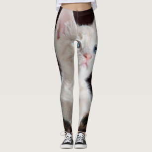Leggings Kitten blanc vulnérable
