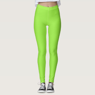 Leggings Kiwi Green Solid Print Leging