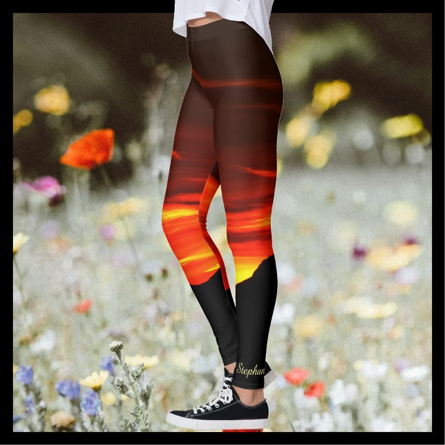Leggings Kolob Sunset, Red Gold Name sur Ankle (Créateur téléchargé)