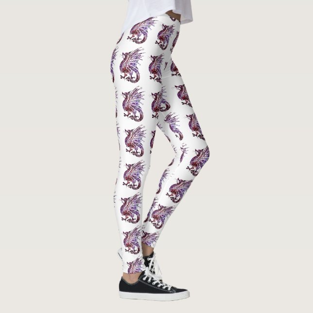 Leggings künstlerischer Drache (Rechts)
