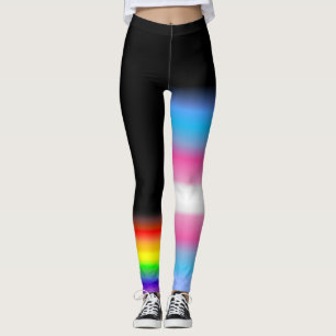 Leggings La fierté asymétrique d'arc-en-ciel de transport