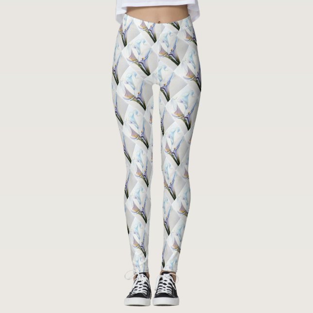 LEGGINGS LA GORGEUSE CALLA BLANCHE MENSONT FLORALES (Devant)