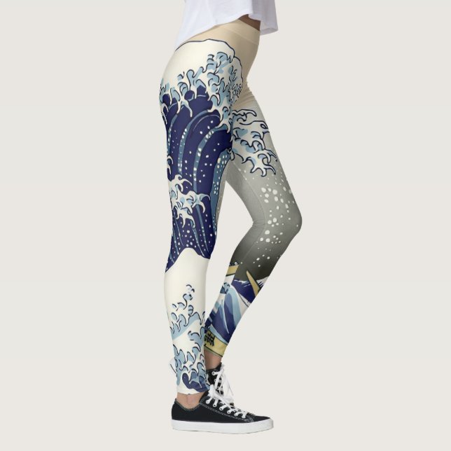 Leggings La Grande Vague au large de Kanagawa Katsushika Ho (Droite)