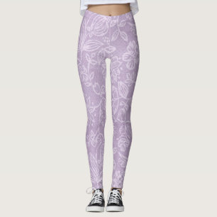 Leggings La lavande fleurit les guêtres pourpres