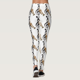 Leggings La MUSIQUE note des guêtres de guitare de clavier