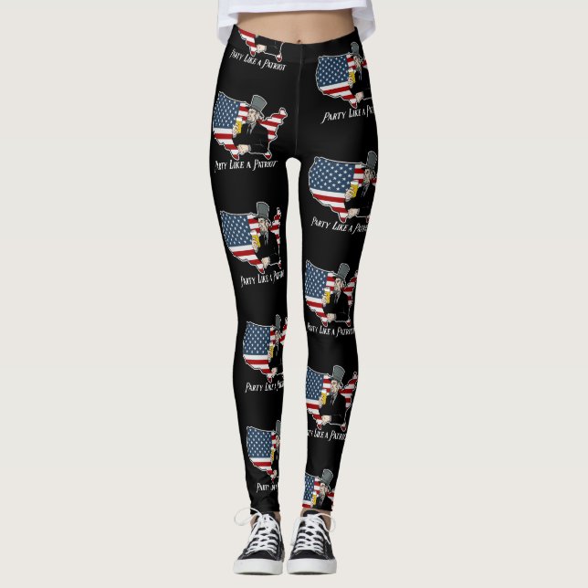 Leggings La partie aiment un patriote (Devant)