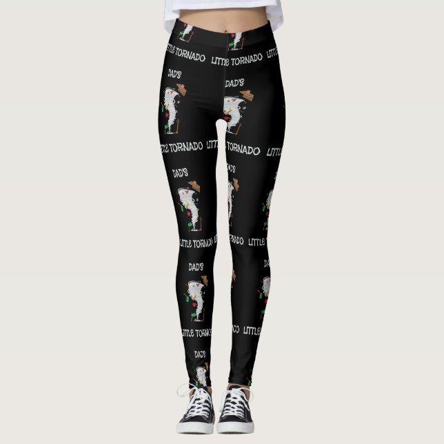 Leggings La petite tornade de papa mignon pour les enfants  (Devant)