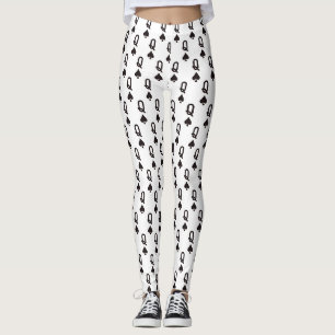 Leggings La Reine des pique est blanche