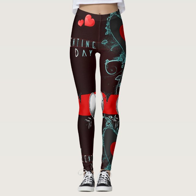 Leggings La Saint-Valentin Longtemps (Devant)