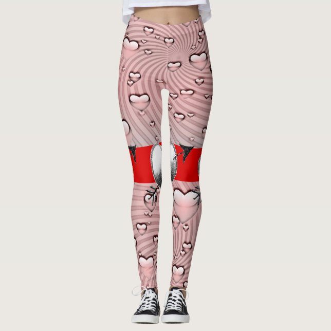 Leggings La Saint-Valentin Longtemps (Devant)