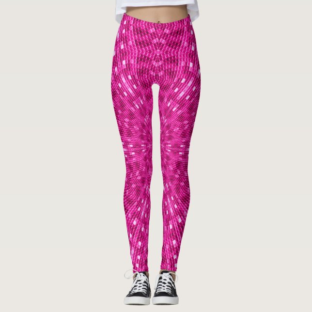 Leggings La sirène rose fraîche mesure des guêtres de (Devant)