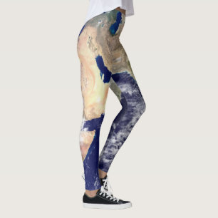 Leggings La TERRE de PLANÈTE des guêtres de l'ESPACE (Asie)