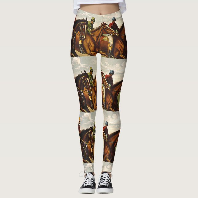 Leggings La vie SUPÉRIEURE de course de chevaux (Devant)
