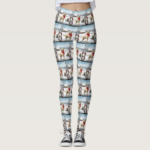 Leggings Labrador Retriever Dog in Snow Christmas