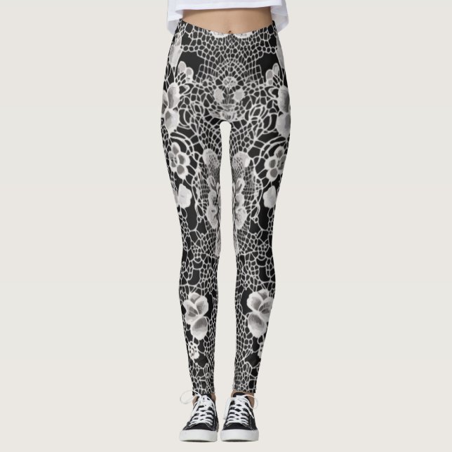 Leggings Lace Floral Harmony (Devant)