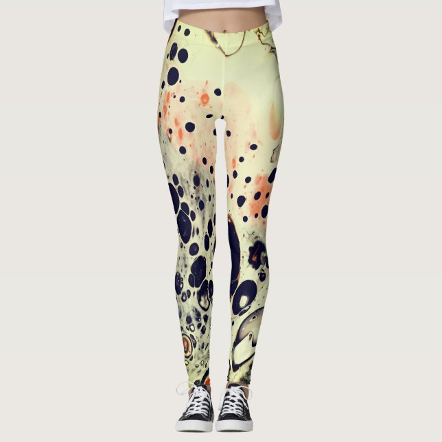 LEGGINGS L'ACRYLIQUE VERSENT LES GUÊTRES ABSTRAITES DE (Devant)