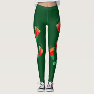 Leggings Ladieswear Green Forest