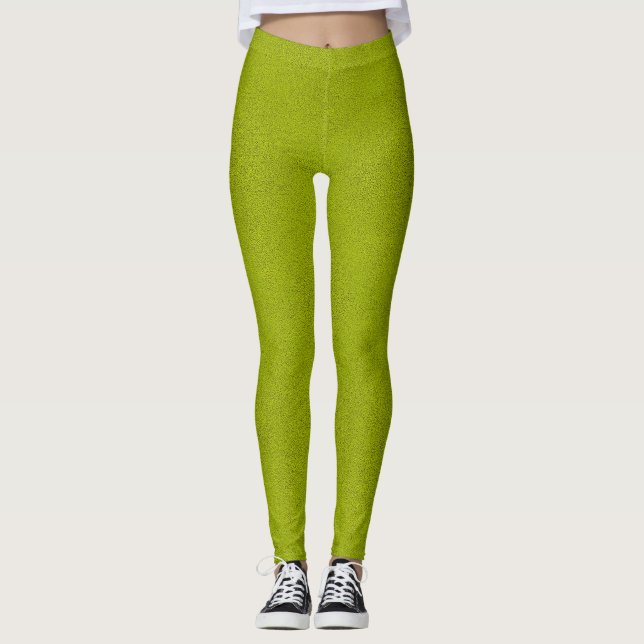 Leggings L'air de Snuggly Chartreuse Green Suede (Devant)