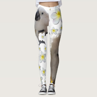 Leggings Lala Le Cockatoo Trois Poses et Plumérias