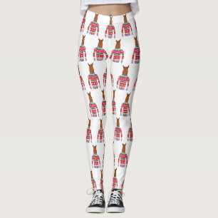 Leggings Lama mignon utilisant le chandail laid drôle de